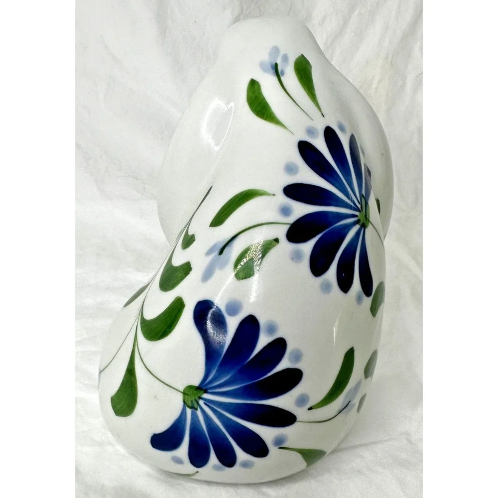 Dansk Int'l Vintage Ceramic Sage Song Collection Rabbit Figurine Blue Floral